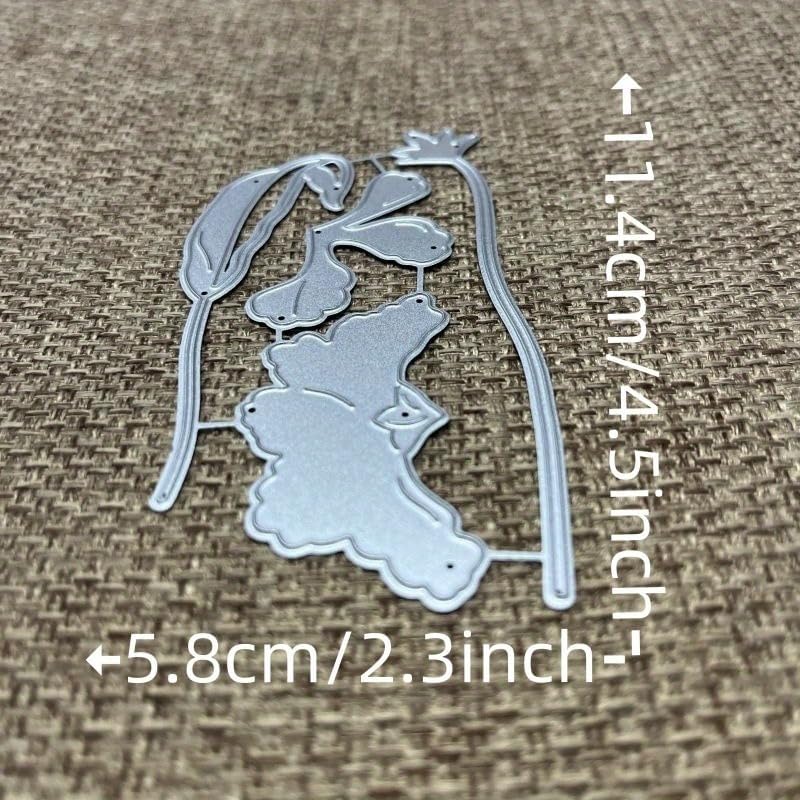 Lapoo 3D Backgrounds Frame Metal Cutting Die for Scrapbooking, New Cutting Dies DIY Album Card Making Decor Paper Craft Metal Die Cuts Party Wedding Decorations (Chrysanthemum 4.5 x 2.3 in) - Image 3